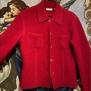 Red Wool Ann Taylor Jacket